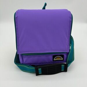 California Innovations Classic Collapsible Lunch Bag Purple Teal VTG 90s Retro